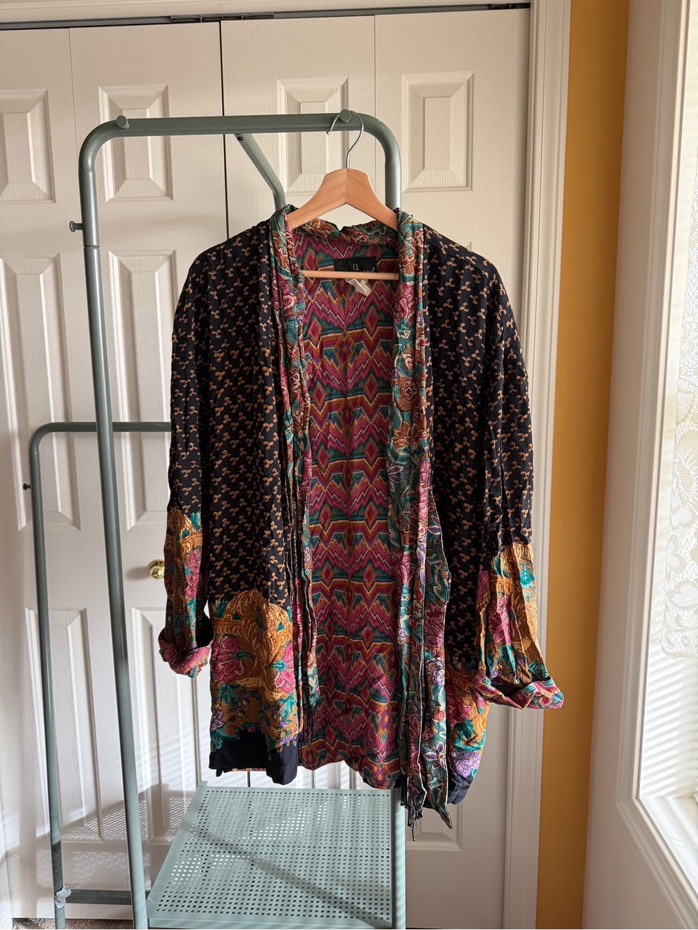 VTG Boho Printed Open Front Jacket